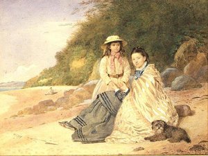 Mãe e Filha com Cão de Alfred Tidey