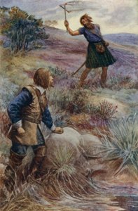 James Graham, marquês de Montrose, comandante realista escocês, recebendo notícias de uma invasão de tropas irlandesas na Escócia, em 1644