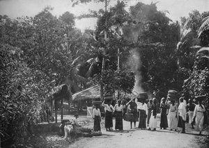 Uma vila na selva, c1890, 1910 de Alfred William Amandus Plate