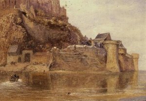 As Rampartes, Mont Saint Michel (aguarela)