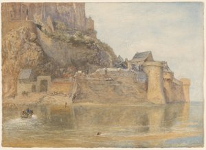 As muralhas, Mont St. Michel, França de Alfred William Hunt