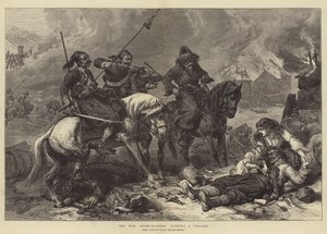 A guerra, Bashi-Bazouks queimando uma aldeia