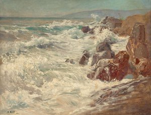 Surf na costa de Nervi