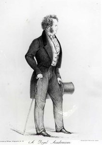Um acadêmico real, um retrato de Charles Landseer (1799-1879), pub. por Thomas McLean, 1843