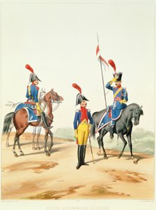 Tropas francesas, gravadas por Gustave David (1824-91) 1810 de Alfred de after Marbot