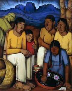 O Pintor de Uruapan, c.1930 (guache e carvão a bordo)