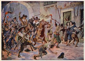 Motins em Lisboa durante o reinado de D. Afonso VI de Portugal de Alfredo Roque Gameiro