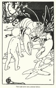 Ilustração para The Water-Babies de Charles Kingsley (litografia) de Alice Bolingbroke (after) Woodward