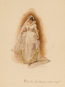 Velhas canções de amor: "Mas oh! ela dança de tal maneira!" (litografia a cores) de Alice Havers
