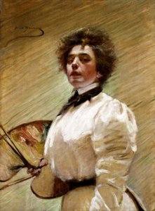 Autorretrato com Paleta, ca. 1906. de Alice Pike Barney