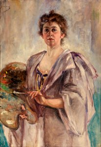 Autorretrato com roupão de pintura de Alice Pike Barney