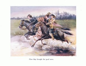 Como eles trouxeram as boas novas de Ghent para Aix, ilustração de Poems for the Young: Robert Browning, c.1920 de Alice Ross