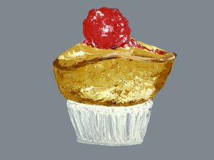 Cupcake de Cereja Dourada de Alice Straker