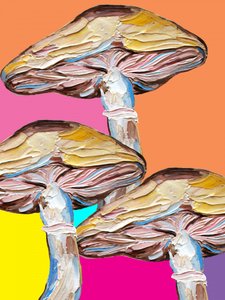 Arte Pop com Cogumelos Psicadélicos de Alice Straker