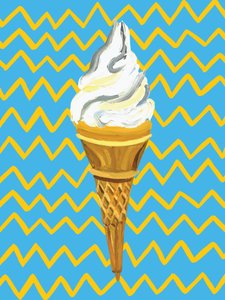 Cone de gelado colorido de Alice Straker