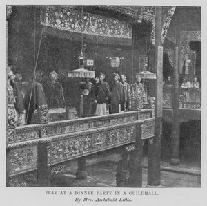 Brincar num Jantar num Guildhall (foto a p/b)