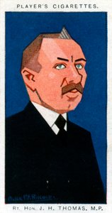 James Henry Thomas, sindicalista e político britânico, 1926.