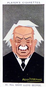 Cartão de cigarro do jogador de 1926: David Lloyd George