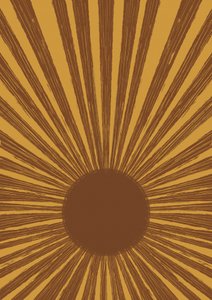 Retro Golden Sunburst de Aliya Putrus
