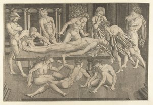 A lamentação de Gattamelata de Narni de Allaert Claesz. (attributed to)