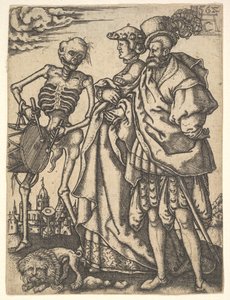 Casal e morte com tambor, de The Dance of Death.