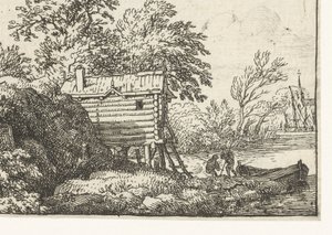 Paisagem com cabana de pescador