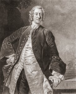 Almirante Edward Boscawen. Retrato. de Allan (after) Ramsay