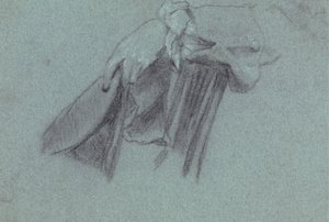 Estudo de uma mão segurando um chapéu de Allan Ramsay