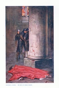 Catedral de Canterbury: A morte de Thomas A Beckett, ilustração de 