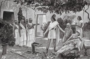 Cura da princesa hitita que estava possuída por um demónio (litografia) de Allan Stewart
