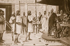 Midas da Frígia organizando uma aliança com Urartu (litho)