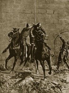 Stephen resgata o Príncipe Henrique da Escócia em Ludlow, ilustração de 