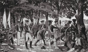 A Batalha de Plassey, 23 de junho de 1757 (litografia) de Allan Stewart