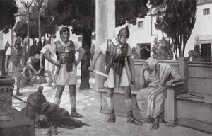 A morte de Arquimedes (litografia) de Allan Stewart