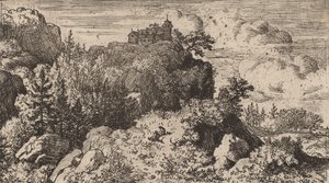 Abetos no Desfiladeiro, provavelmente c. 16451656. de Allart van Everdingen