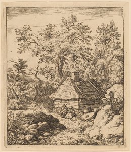 Paisagem com Mó perto de um Barril, provavelmente c. 16451656. de Allart van Everdingen