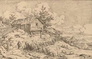Homem perto da entrada de uma sebe em ruínas, provavelmente c. 16451656. de Allart van Everdingen