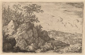 Camponês com seu cão, provavelmente c. 16451656. de Allart van Everdingen
