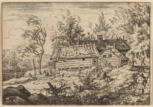 Peregrino com um cão, provavelmente c. 16451656. de Allart van Everdingen