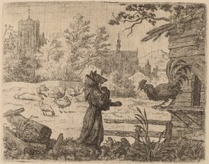 Reynard disfarçado de monge, provavelmente c. 16451656. de Allart van Everdingen