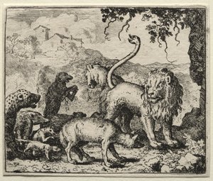 Reynard, a Raposa: Primeira Reclamação do Lobo de Allart van Everdingen