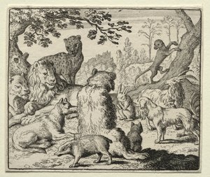 Reynard the Fox: Ordens de Leão Procure Reynard. de Allart van Everdingen