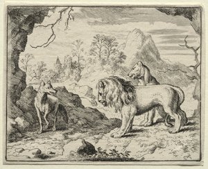 Reynard the Fox: Reynard conta sobre tesouros escondidos de Allart van Everdingen