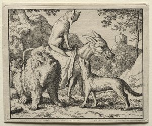 Reynard the Fox: Reynard e seus companheiros de Allart van Everdingen