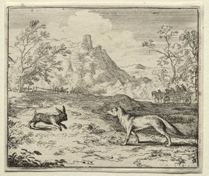 Reynard, a Raposa: Reynard e o Coelho de Allart van Everdingen