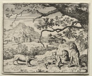Reynard the Fox: The Badger chama Reynard ao tribunal de Allart van Everdingen