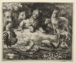 Reynard the Fox: A Queixa do Galo. de Allart van Everdingen