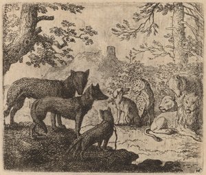 Os parentes de Reynard imploram por ele, provavelmente c. 16451656. de Allart van Everdingen