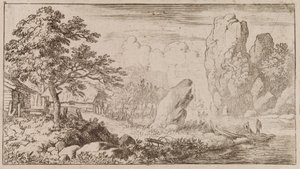 Rocha junto à água de Allart van Everdingen