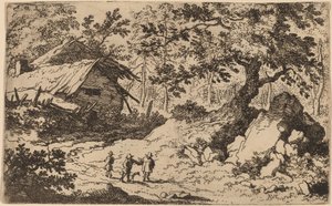 Ruinous Cottage, provavelmente c. 16451656. de Allart van Everdingen